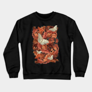 Autumn Leaves with butterflies pattern Crewneck Sweatshirt